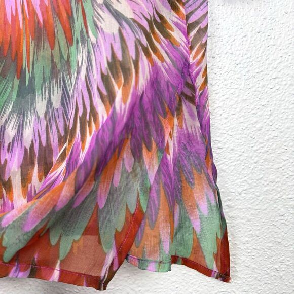 Y2K Womens Sheer Beaded Tunic Top L/XL Fairy Festival Boho Artsy Indie Resort - Picture 7 of 11